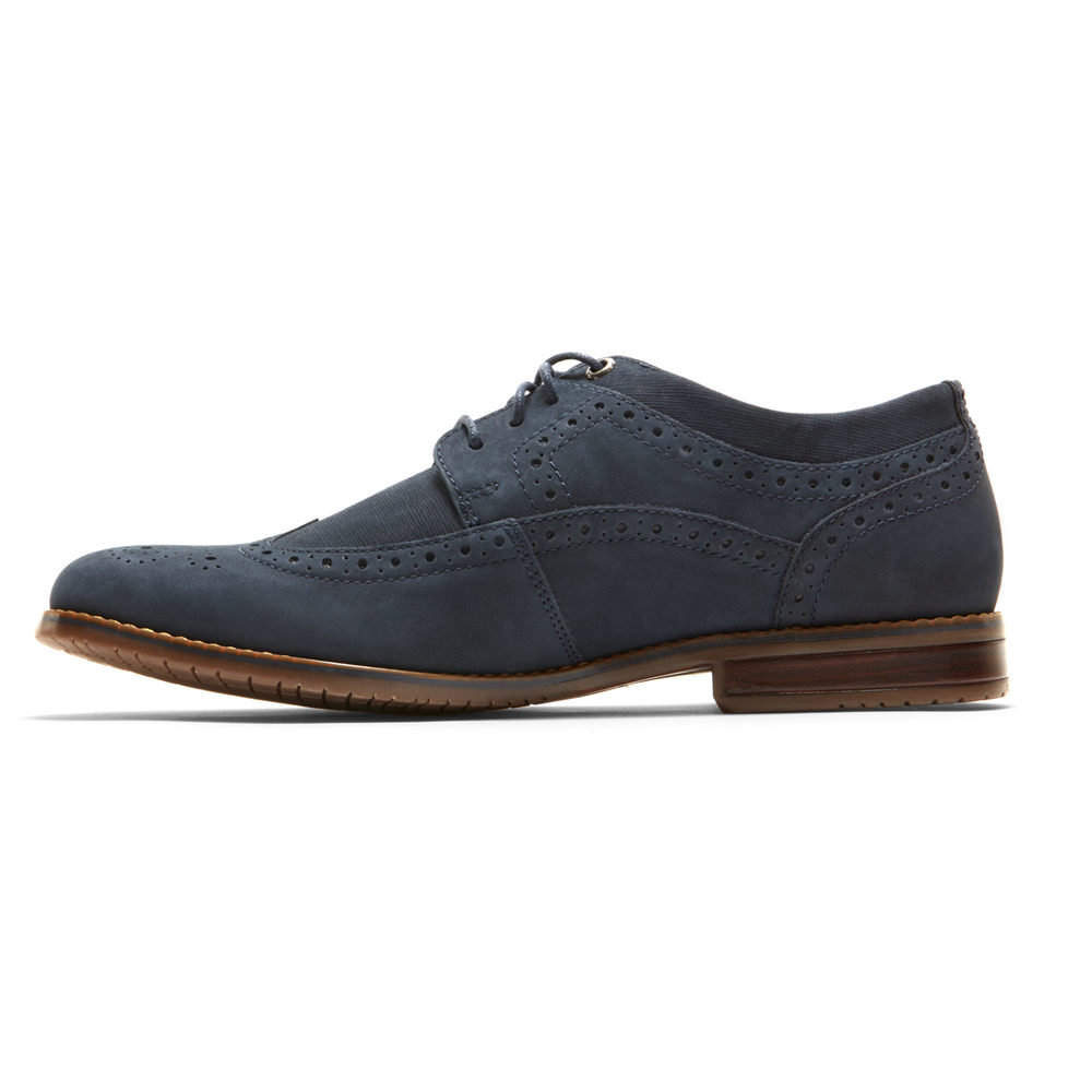 Rockport Oxfords For Mens Navy - Style Purpose 3 Wingtip - EV4392817